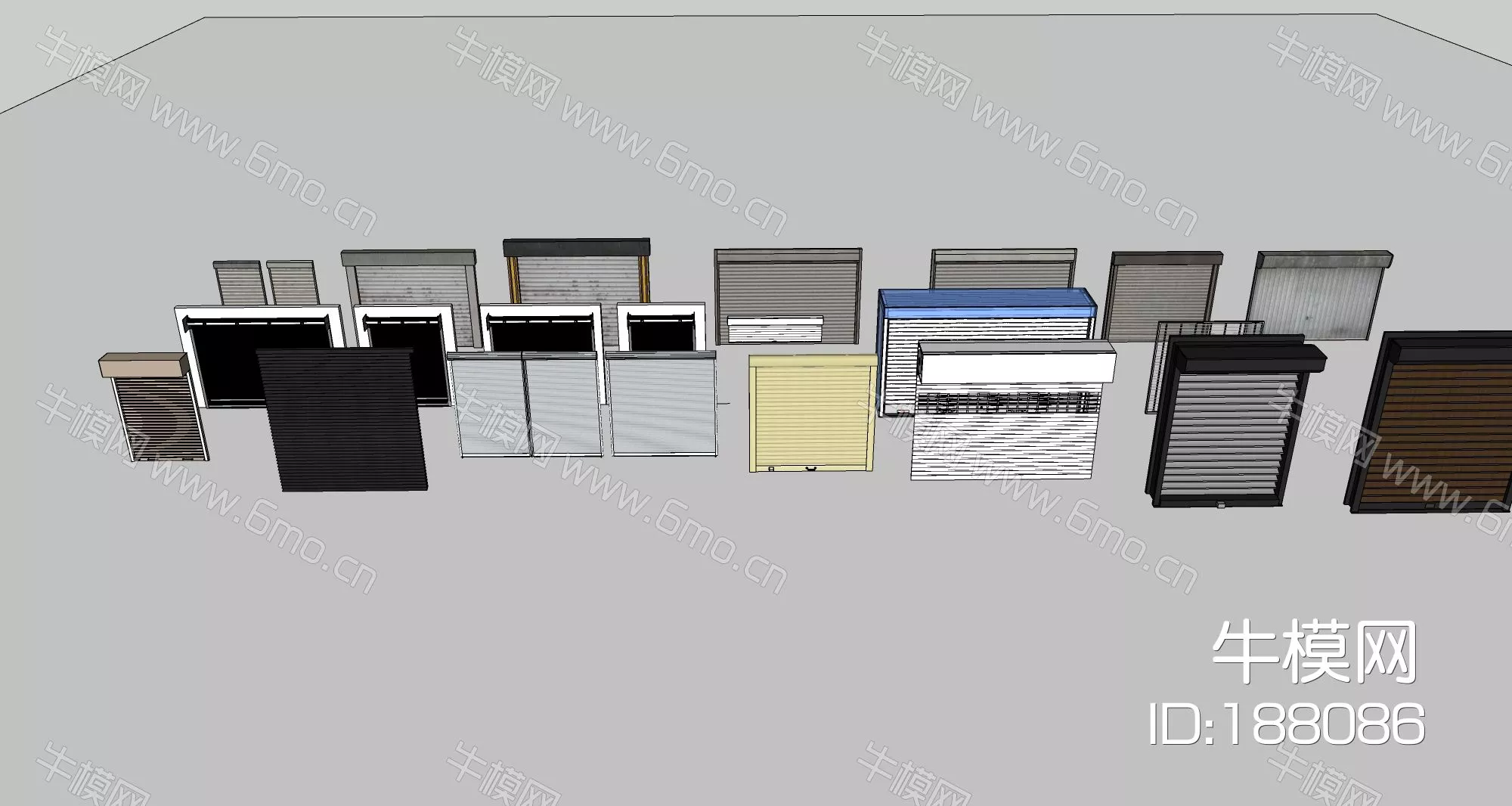 MODERN DOOR AND WINDOWS - SKETCHUP 3D MODEL - ENSCAPE - 188086