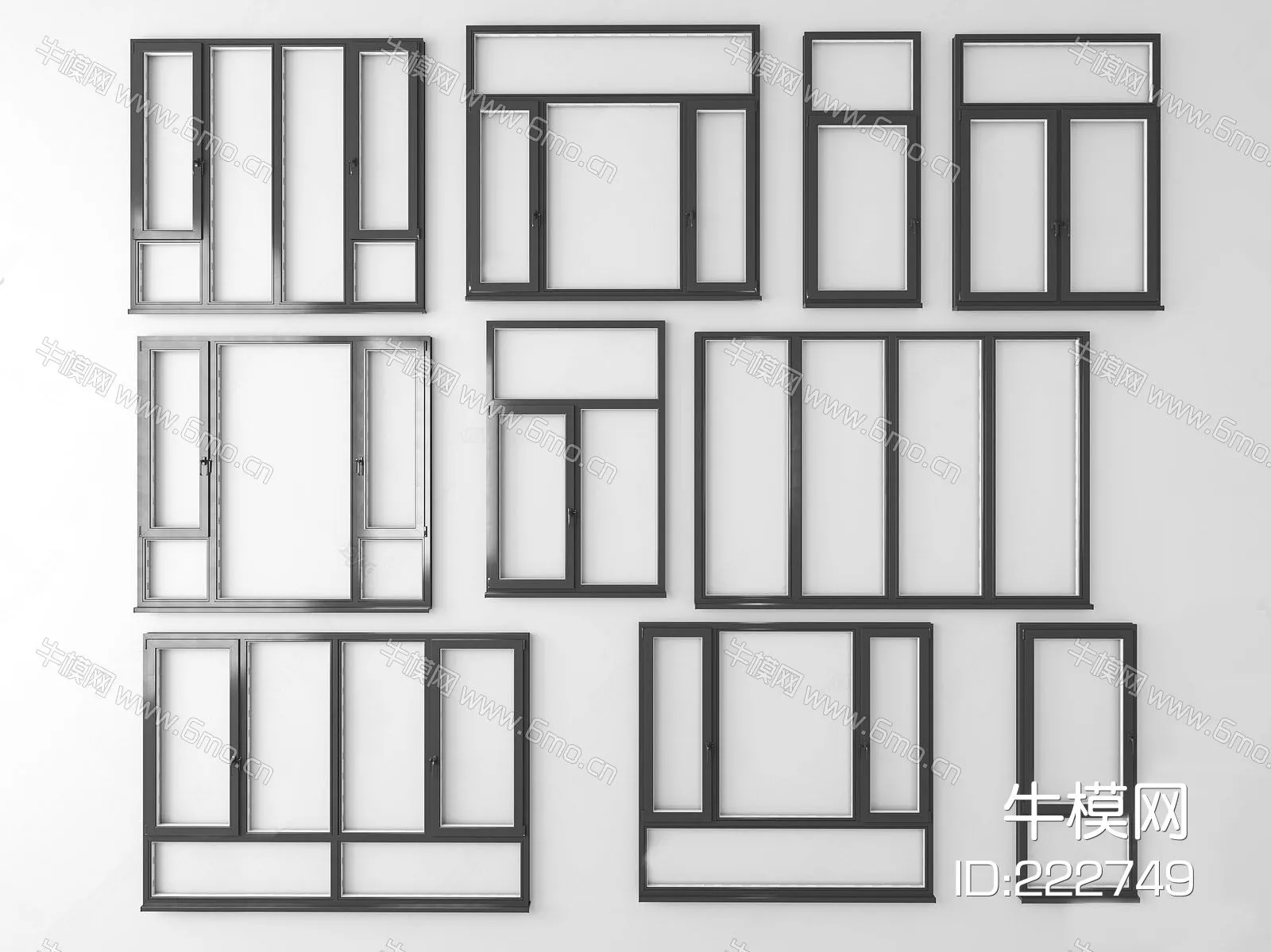 MODERN DOOR AND WINDOWS - SKETCHUP 3D MODEL - ENSCAPE - 222749