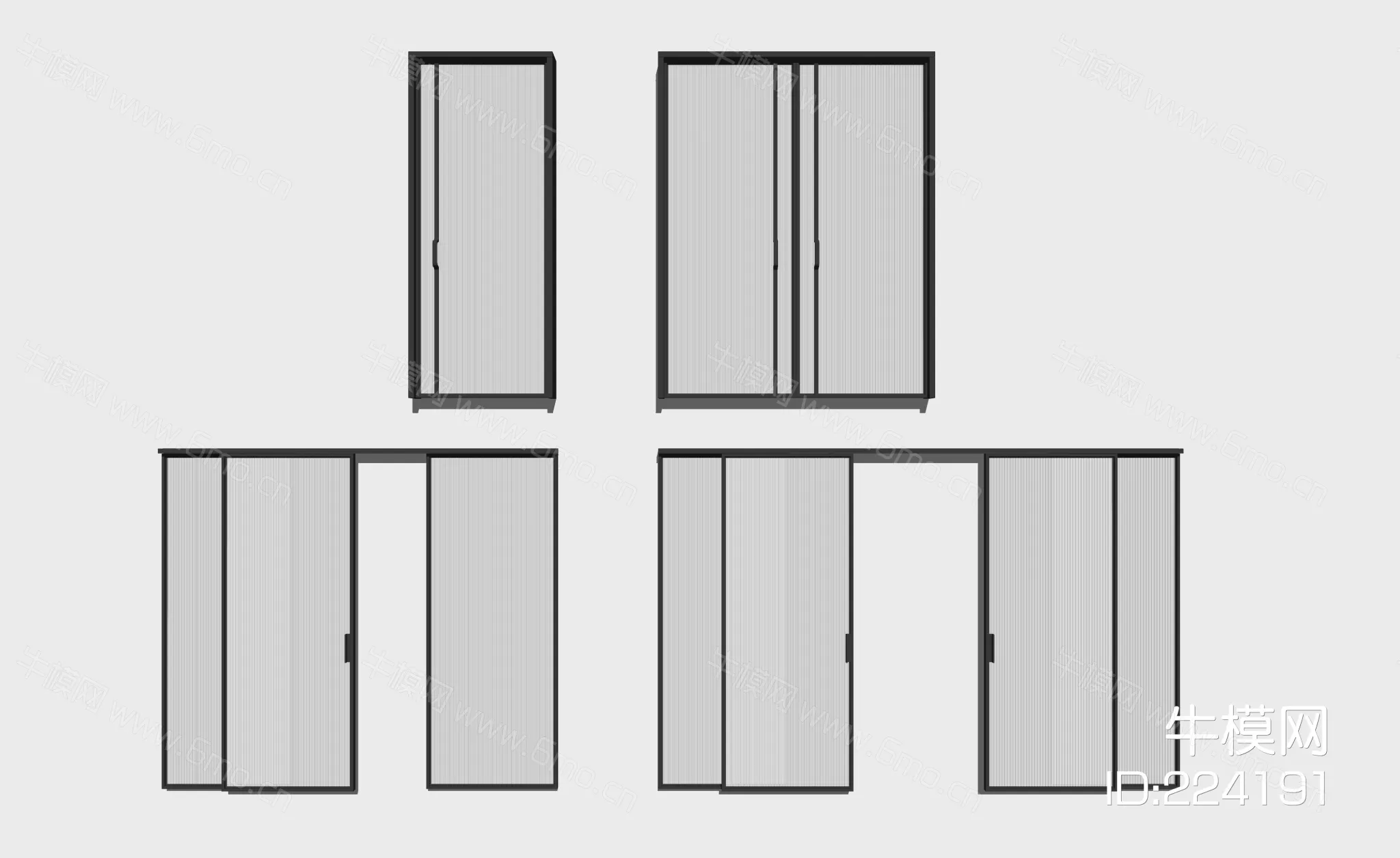MODERN DOOR AND WINDOWS - SKETCHUP 3D MODEL - ENSCAPE - 224191