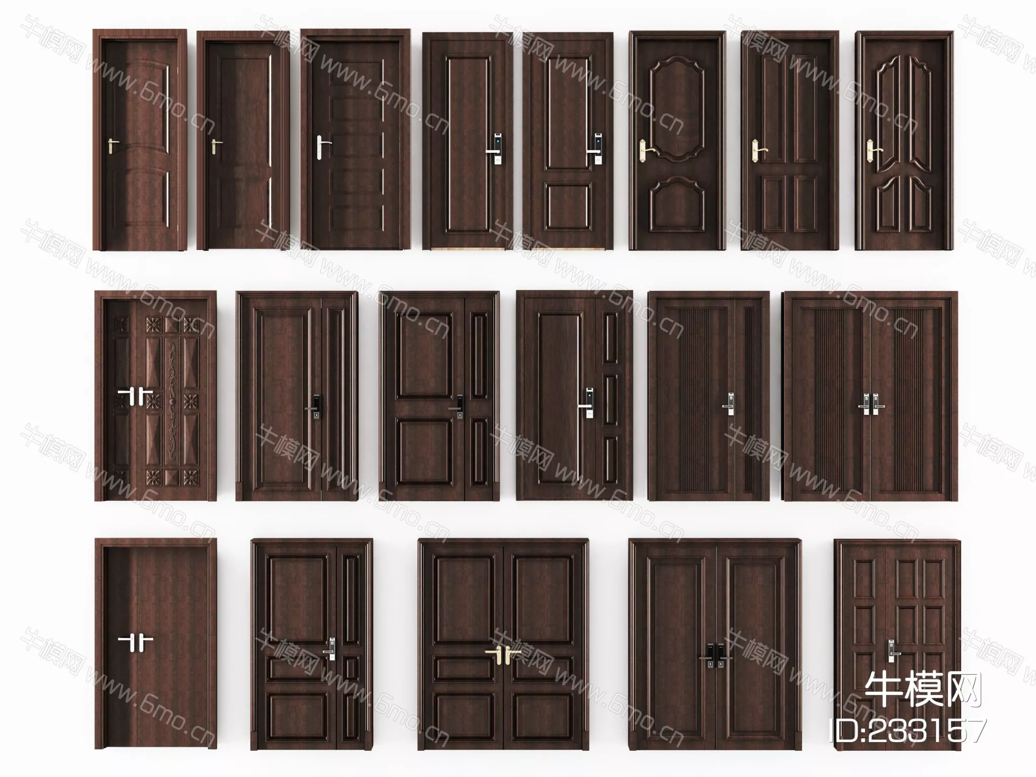 MODERN DOOR AND WINDOWS - SKETCHUP 3D MODEL - ENSCAPE - 233157