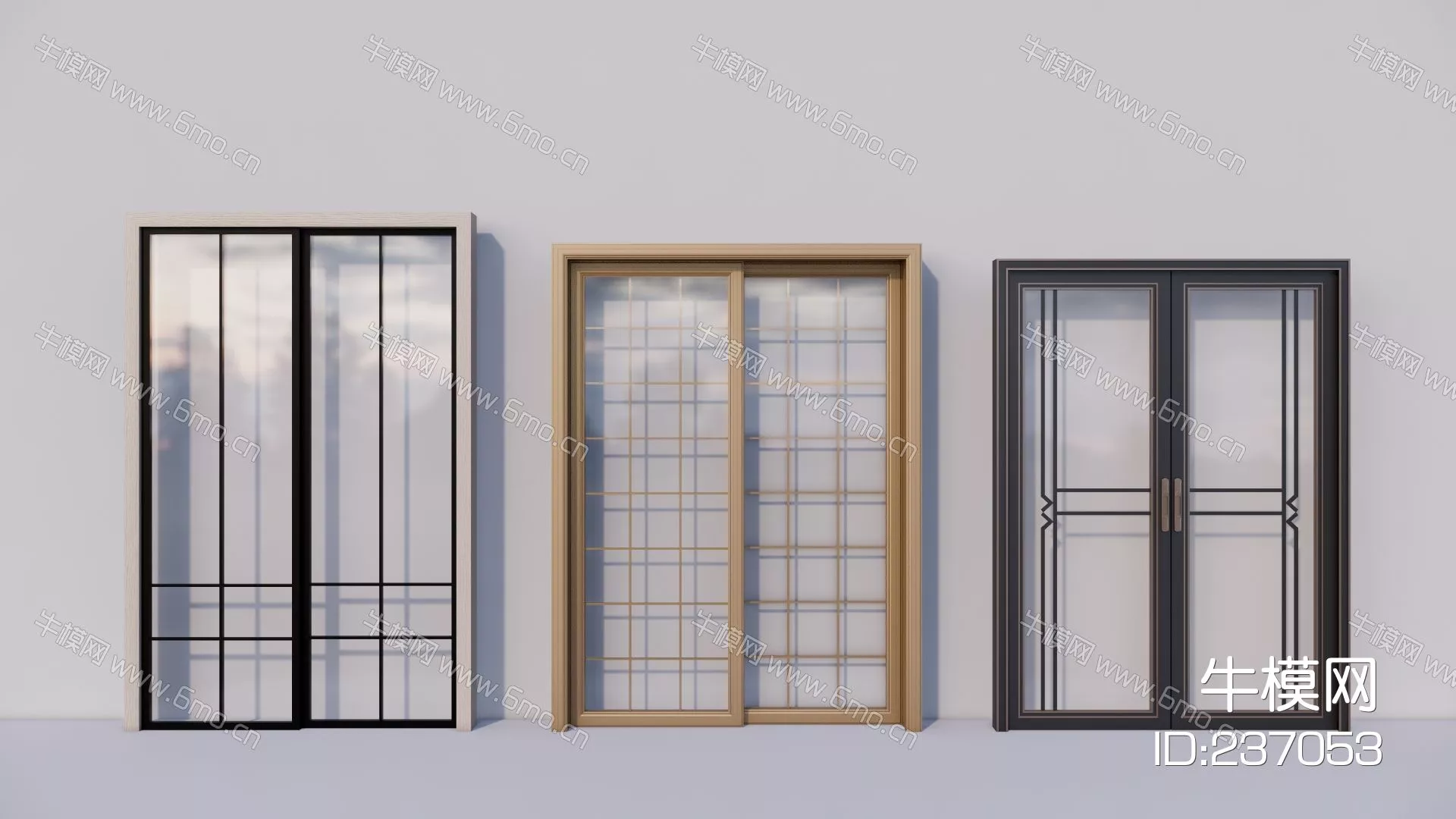 MODERN DOOR AND WINDOWS - SKETCHUP 3D MODEL - ENSCAPE - 237053