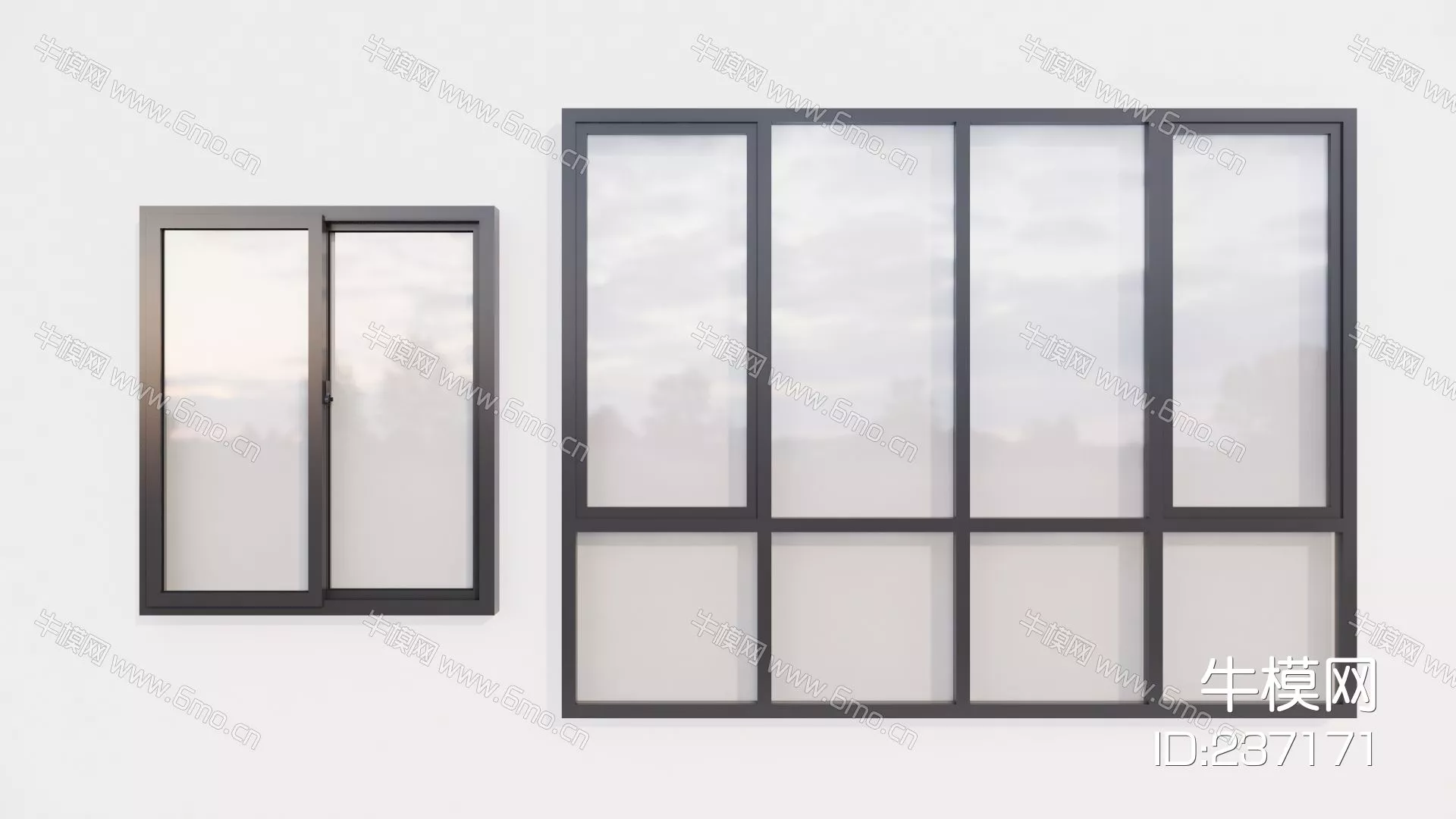 MODERN DOOR AND WINDOWS - SKETCHUP 3D MODEL - ENSCAPE - 237171