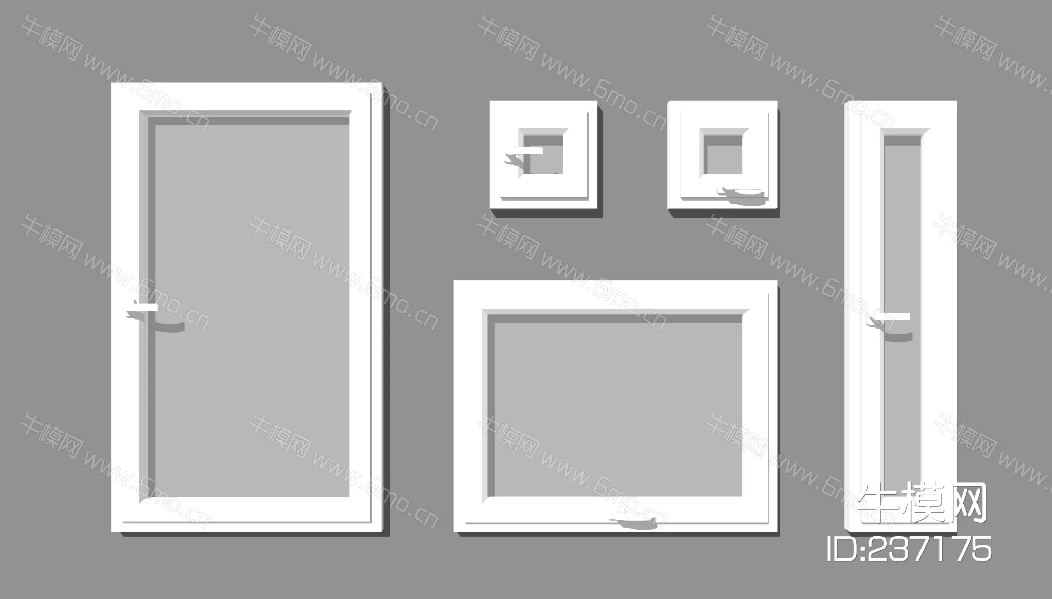 MODERN DOOR AND WINDOWS - SKETCHUP 3D MODEL - ENSCAPE - 237175