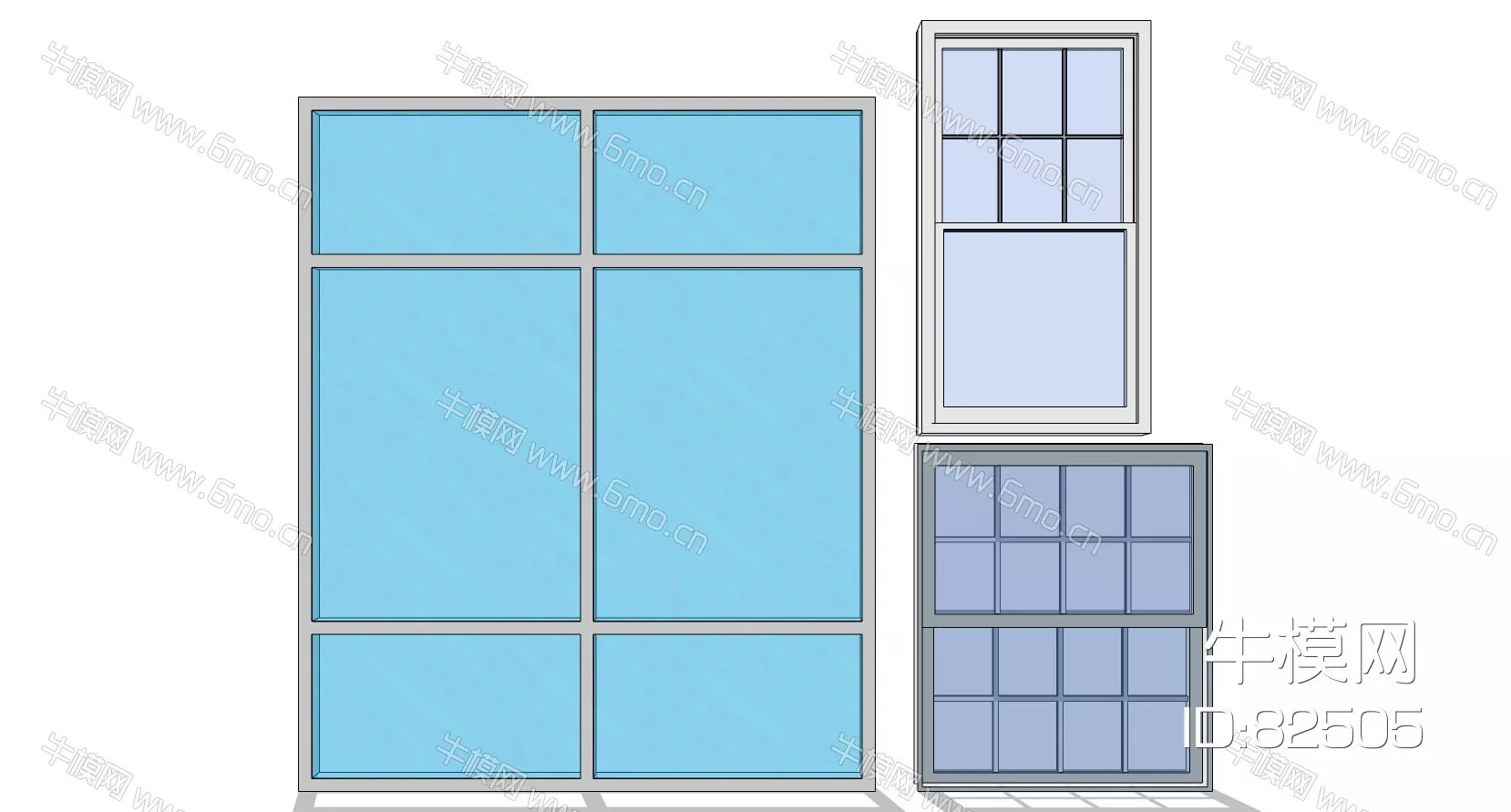 MODERN DOOR AND WINDOWS - SKETCHUP 3D MODEL - ENSCAPE - 82505