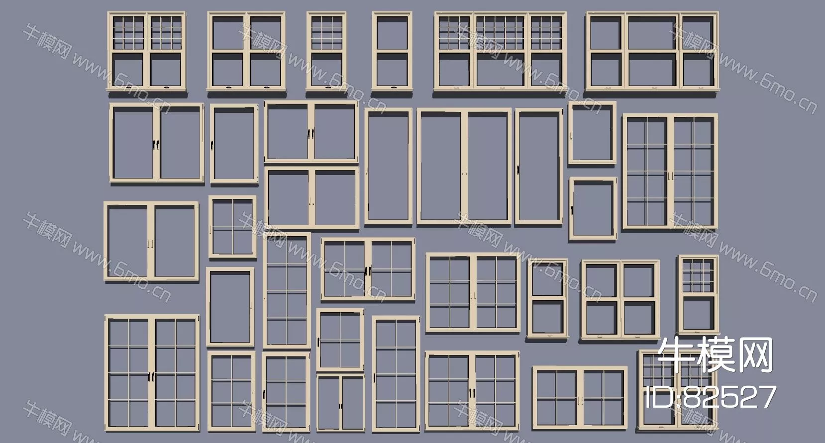 MODERN DOOR AND WINDOWS - SKETCHUP 3D MODEL - ENSCAPE - 82527