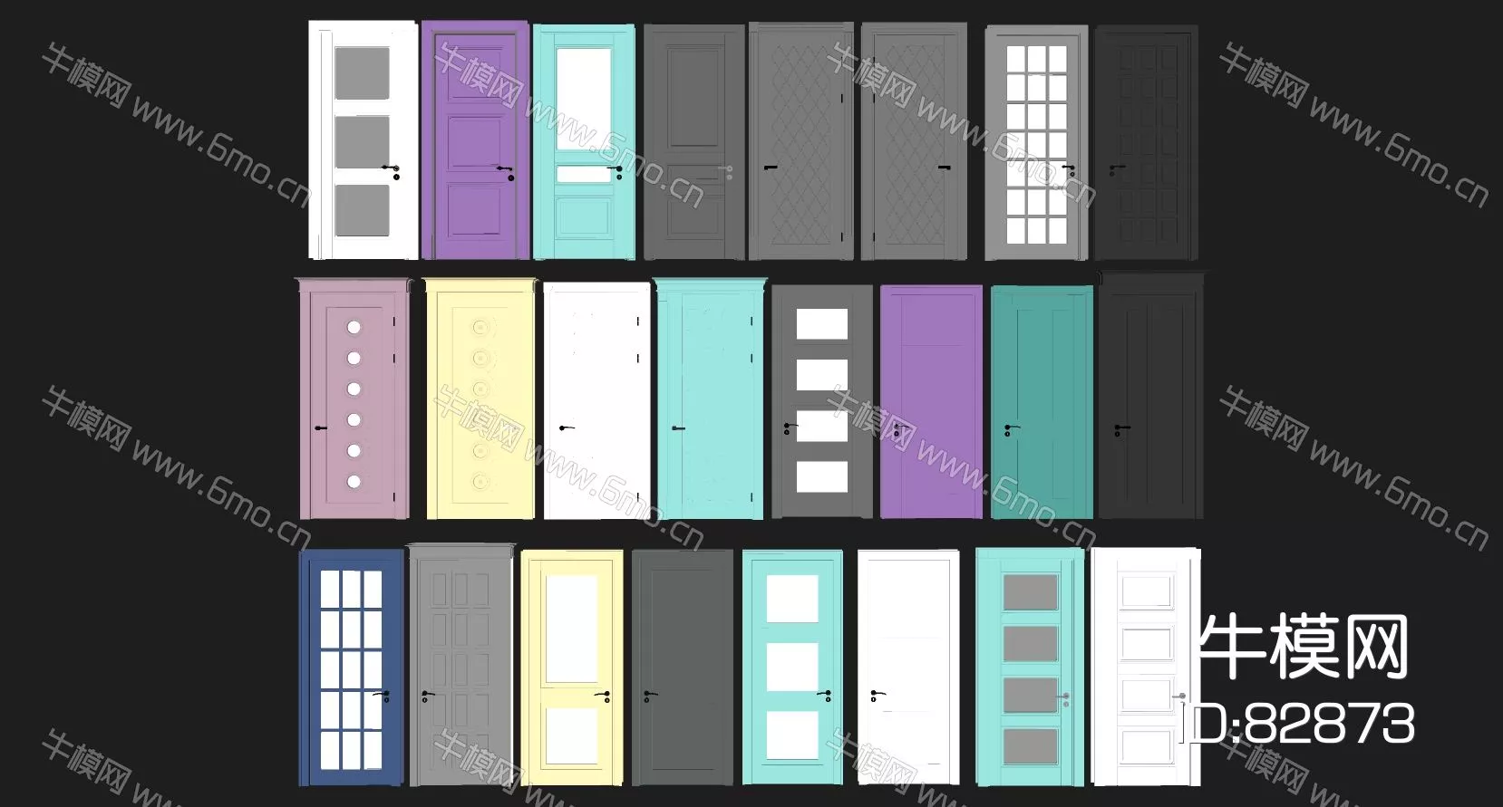 MODERN DOOR AND WINDOWS - SKETCHUP 3D MODEL - ENSCAPE - 82873