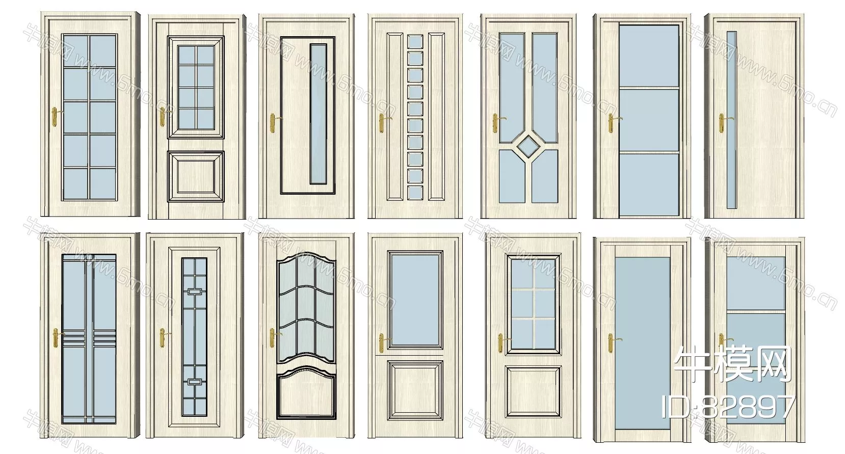 MODERN DOOR AND WINDOWS - SKETCHUP 3D MODEL - ENSCAPE - 82897