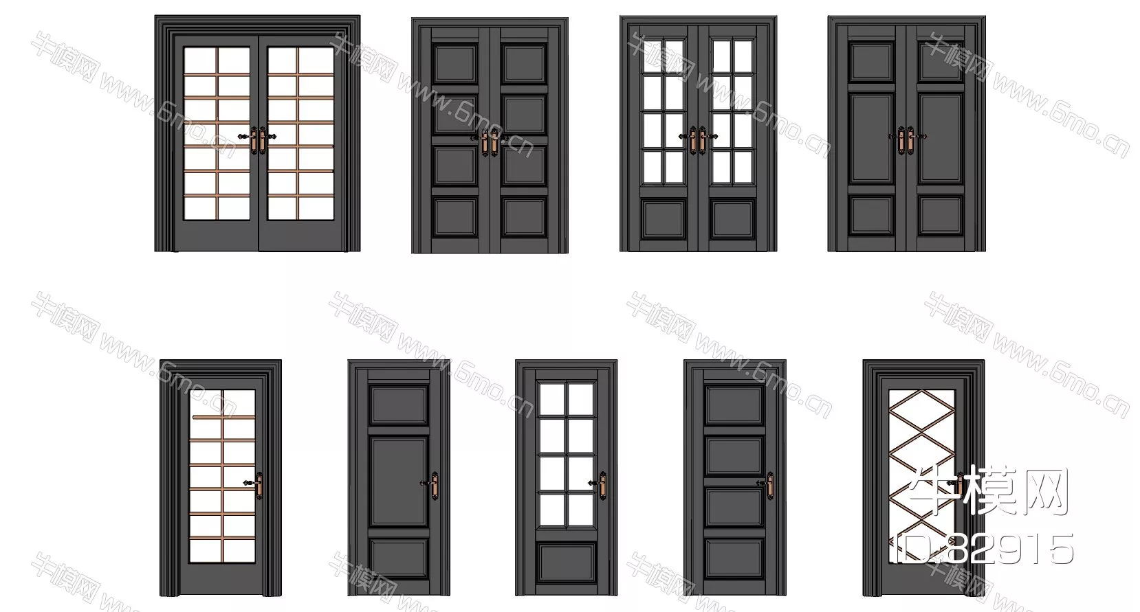 MODERN DOOR AND WINDOWS - SKETCHUP 3D MODEL - ENSCAPE - 82915