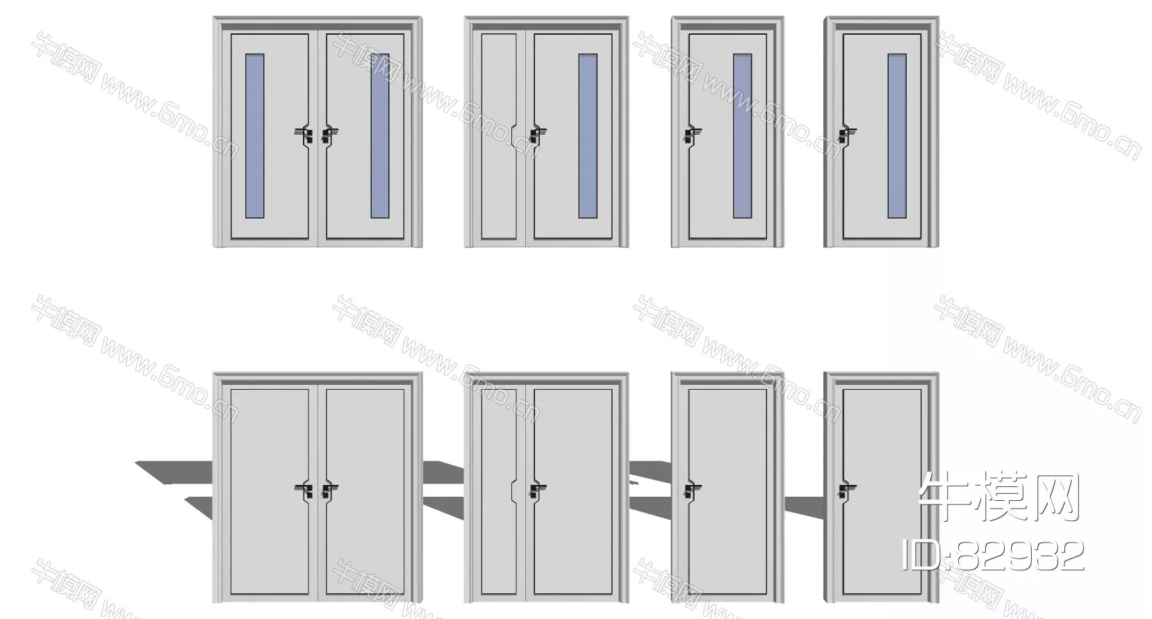 MODERN DOOR AND WINDOWS - SKETCHUP 3D MODEL - ENSCAPE - 82932