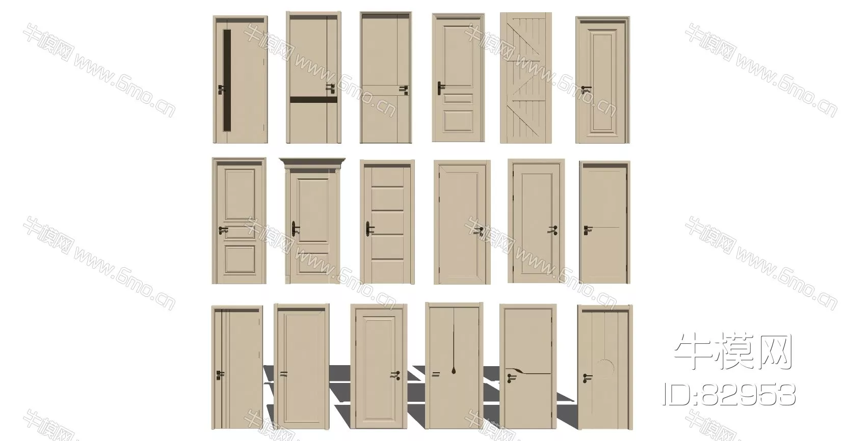 MODERN DOOR AND WINDOWS - SKETCHUP 3D MODEL - ENSCAPE - 82953