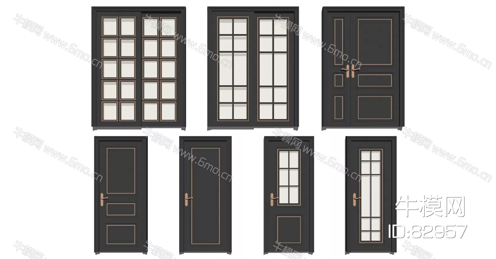 MODERN DOOR AND WINDOWS - SKETCHUP 3D MODEL - ENSCAPE - 82957