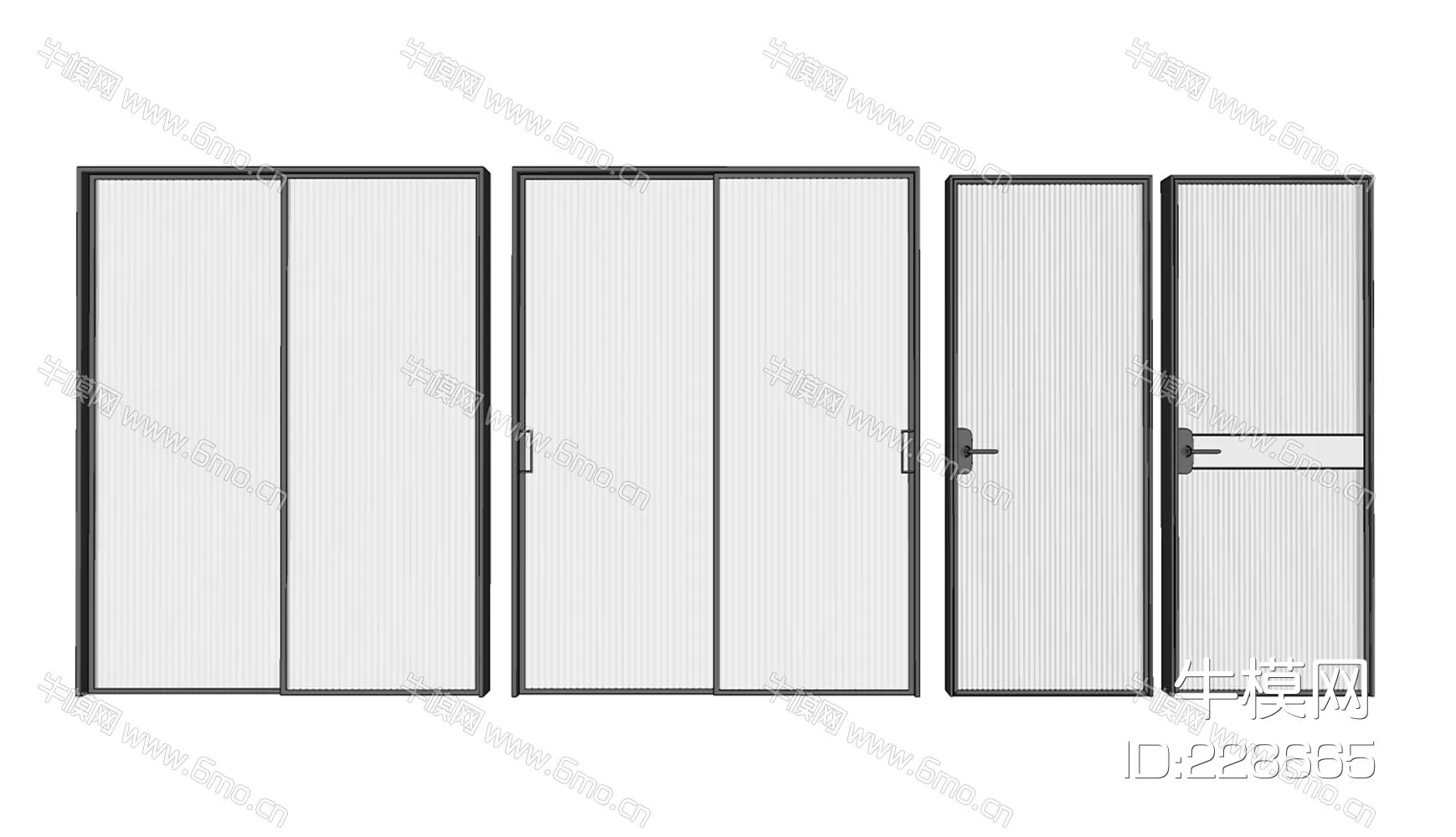 MODERN DOOR AND WINDOWS - SKETCHUP 3D MODEL - VRAY - 22866