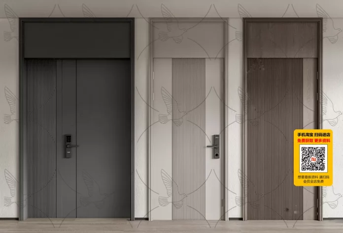 MODERN DOOR - SKETCHUP 3D MODEL - VRAY OR ENSCAPE - ID06717