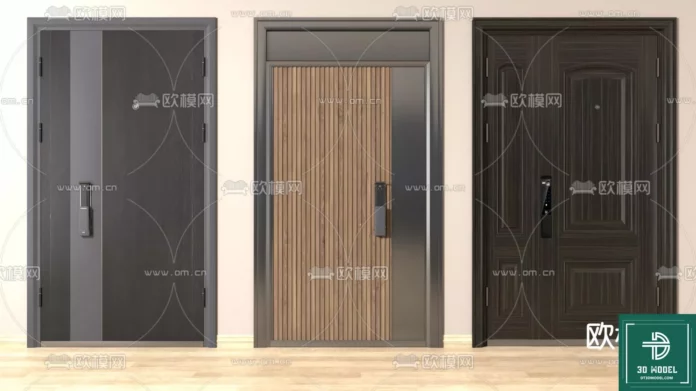 MODERN DOOR - SKETCHUP 3D MODEL - VRAY OR ENSCAPE - ID06745