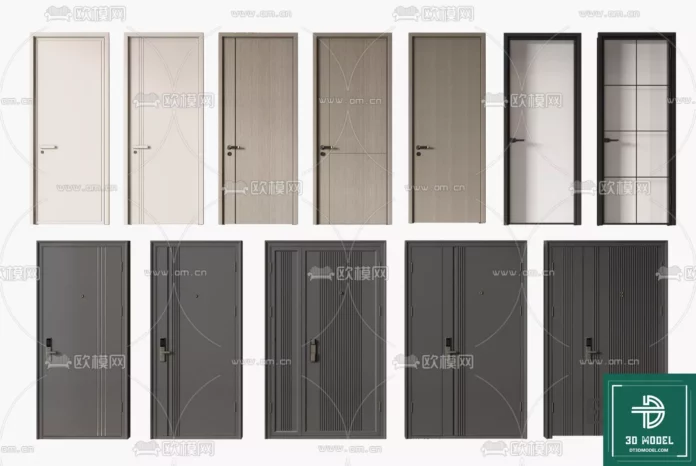 MODERN DOOR - SKETCHUP 3D MODEL - VRAY OR ENSCAPE - ID06778