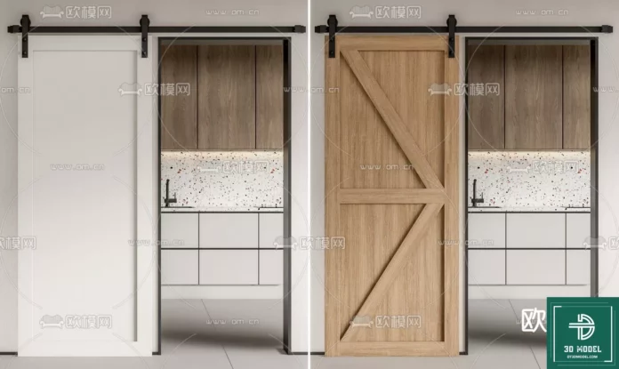 MODERN DOOR - SKETCHUP 3D MODEL - VRAY OR ENSCAPE - ID06782