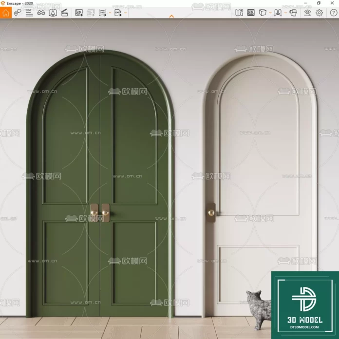 MODERN DOOR - SKETCHUP 3D MODEL - VRAY OR ENSCAPE - ID06786