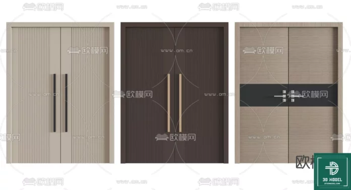 MODERN DOOR - SKETCHUP 3D MODEL - VRAY OR ENSCAPE - ID06798