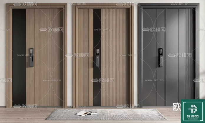 MODERN DOOR - SKETCHUP 3D MODEL - VRAY OR ENSCAPE - ID06808