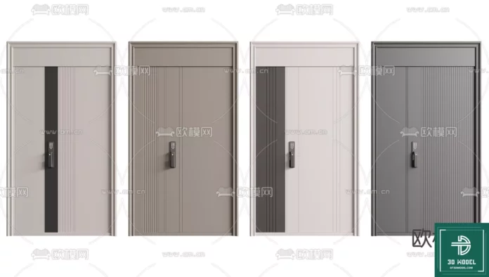 MODERN DOOR - SKETCHUP 3D MODEL - VRAY OR ENSCAPE - ID06847