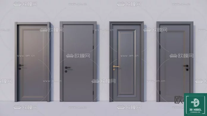 MODERN DOOR - SKETCHUP 3D MODEL - VRAY OR ENSCAPE - ID06856