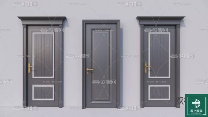 MODERN DOOR - SKETCHUP 3D MODEL - VRAY OR ENSCAPE - ID06858