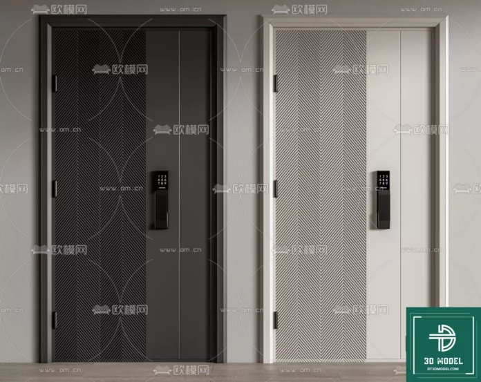 MODERN DOOR - SKETCHUP 3D MODEL - VRAY OR ENSCAPE - ID06868