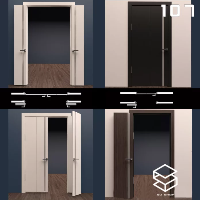 MODERN DOOR - SKETCHUP 3D MODEL - VRAY OR ENSCAPE - ID06886