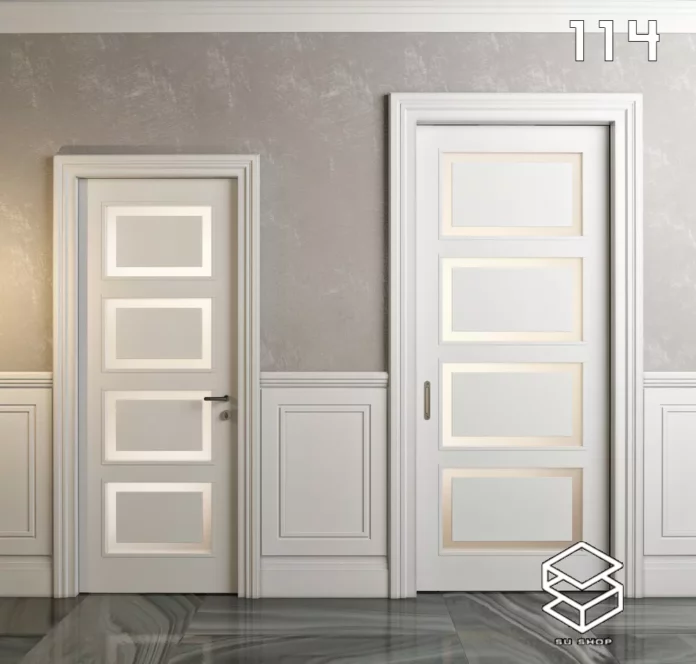 MODERN DOOR - SKETCHUP 3D MODEL - VRAY OR ENSCAPE - ID06894