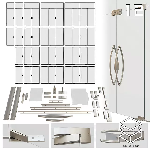 MODERN DOOR - SKETCHUP 3D MODEL - VRAY OR ENSCAPE - ID06900