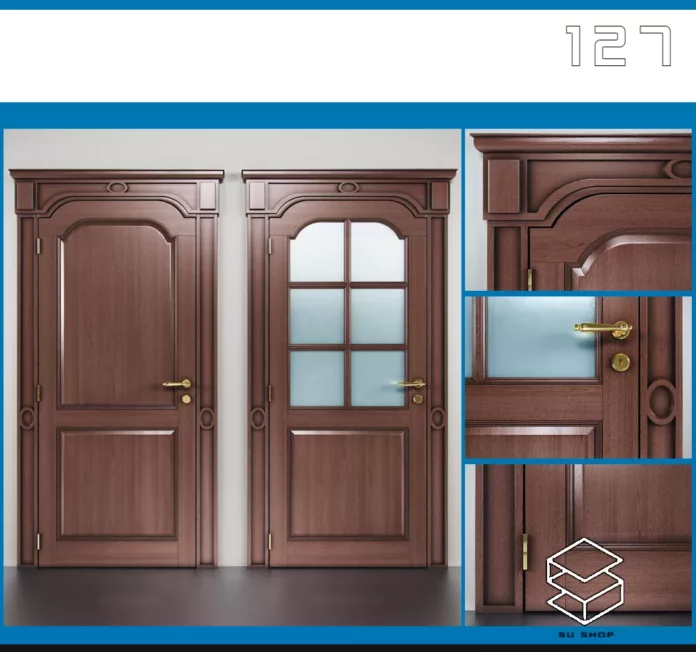 MODERN DOOR - SKETCHUP 3D MODEL - VRAY OR ENSCAPE - ID06908