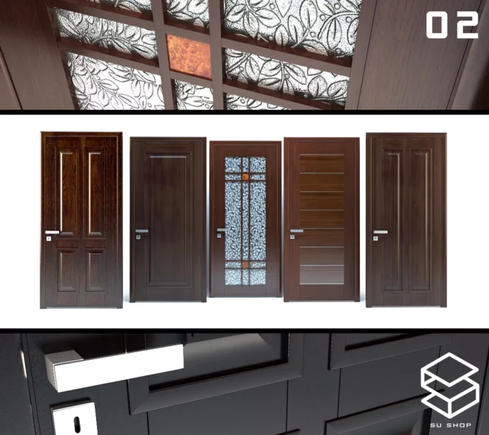 MODERN DOOR - SKETCHUP 3D MODEL - VRAY OR ENSCAPE - ID06939