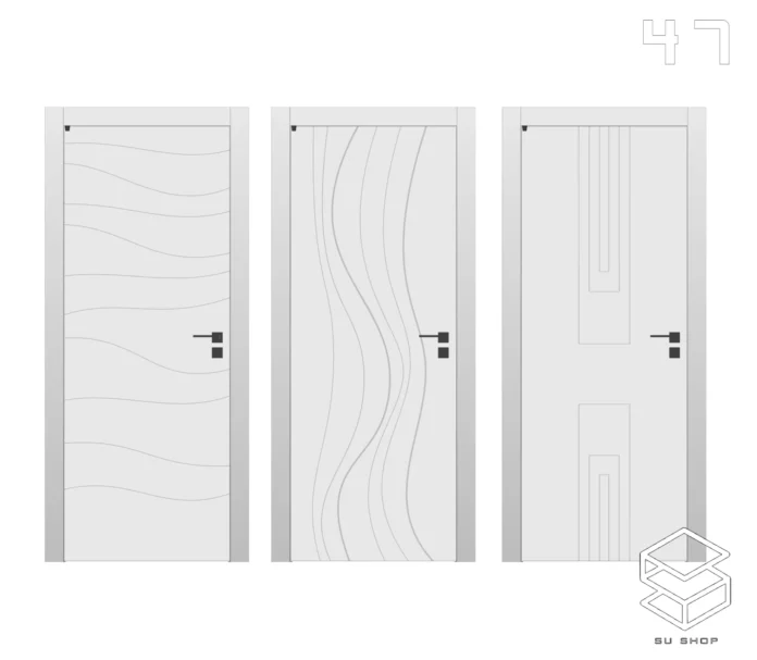 MODERN DOOR - SKETCHUP 3D MODEL - VRAY OR ENSCAPE - ID06969