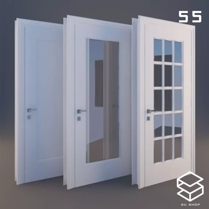 MODERN DOOR - SKETCHUP 3D MODEL - VRAY OR ENSCAPE - ID06978