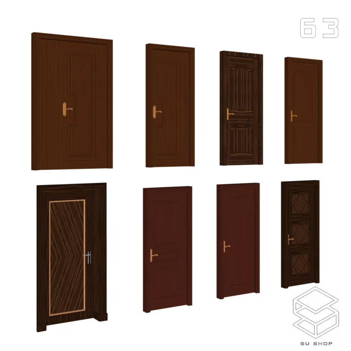 MODERN DOOR - SKETCHUP 3D MODEL - VRAY OR ENSCAPE - ID06987