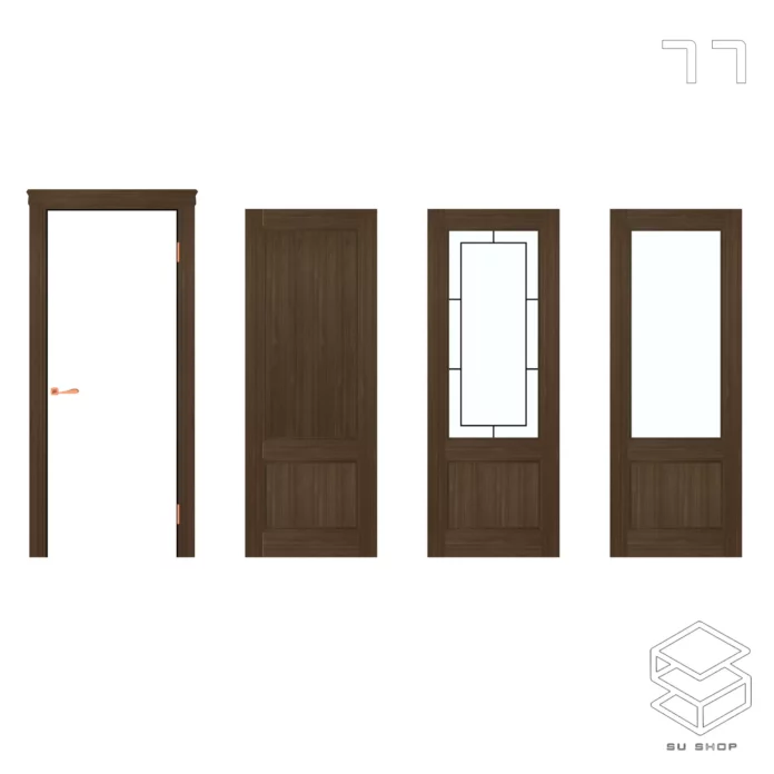 MODERN DOOR - SKETCHUP 3D MODEL - VRAY OR ENSCAPE - ID07002