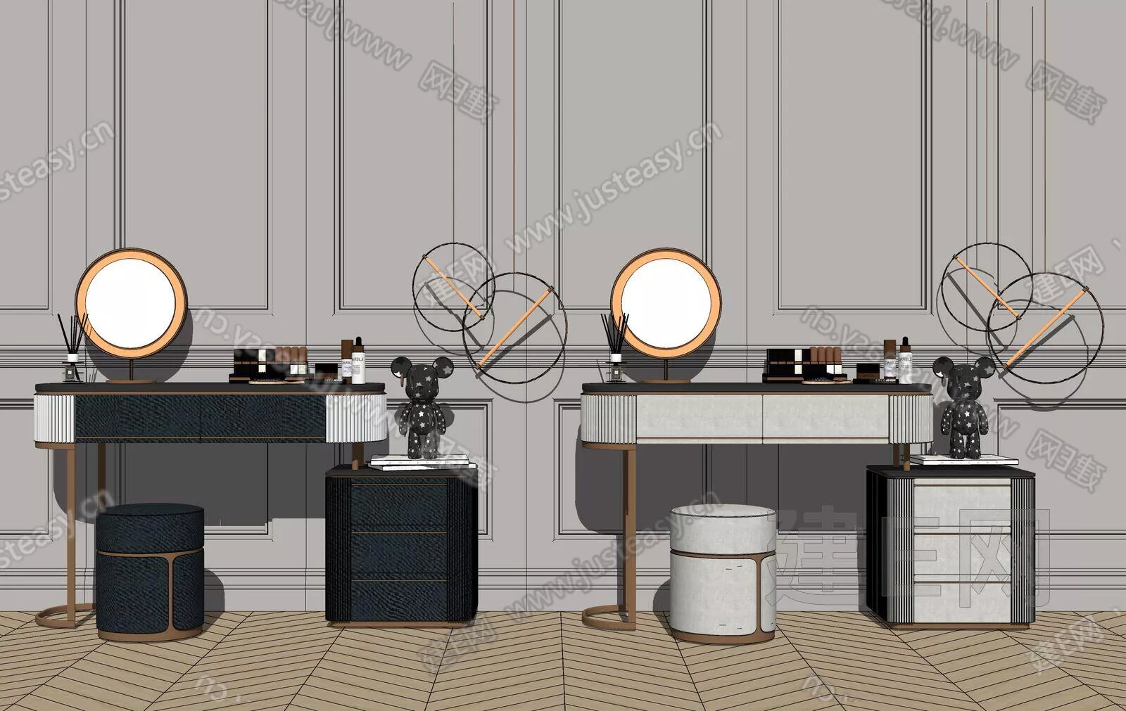 MODERN DRESSING TABLE - SKETCHUP 3D MODEL - ENSCAPE - 109068358