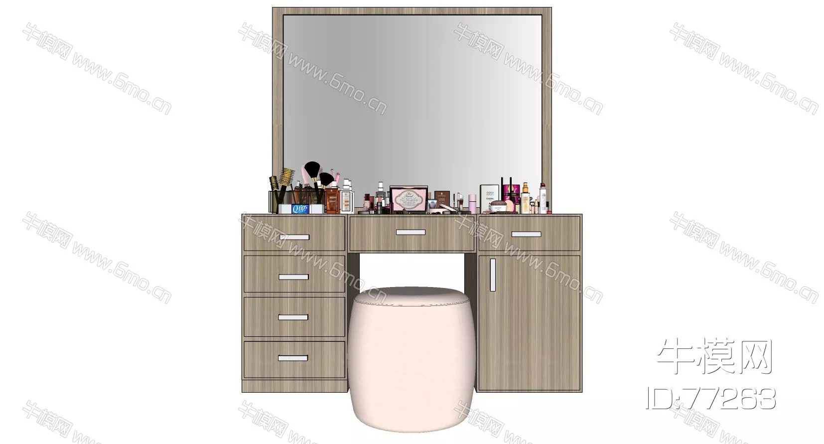 MODERN DRESSING TABLE - SKETCHUP 3D MODEL - ENSCAPE - 77263