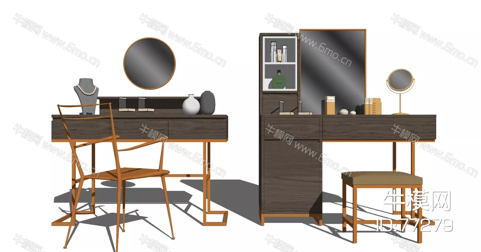 MODERN DRESSING TABLE - SKETCHUP 3D MODEL - ENSCAPE - 77279