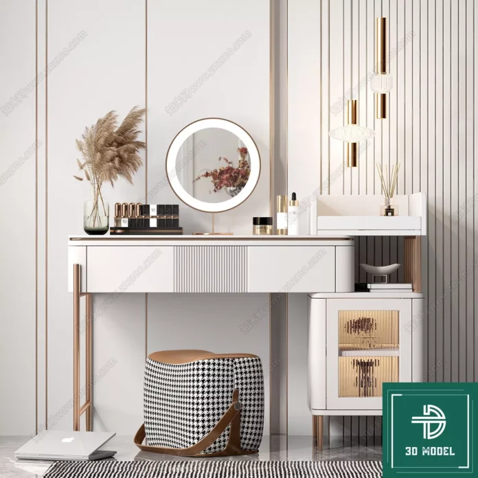 MODERN DRESSING TABLE - SKETCHUP 3D MODEL - VRAY OR ENSCAPE - ID07029