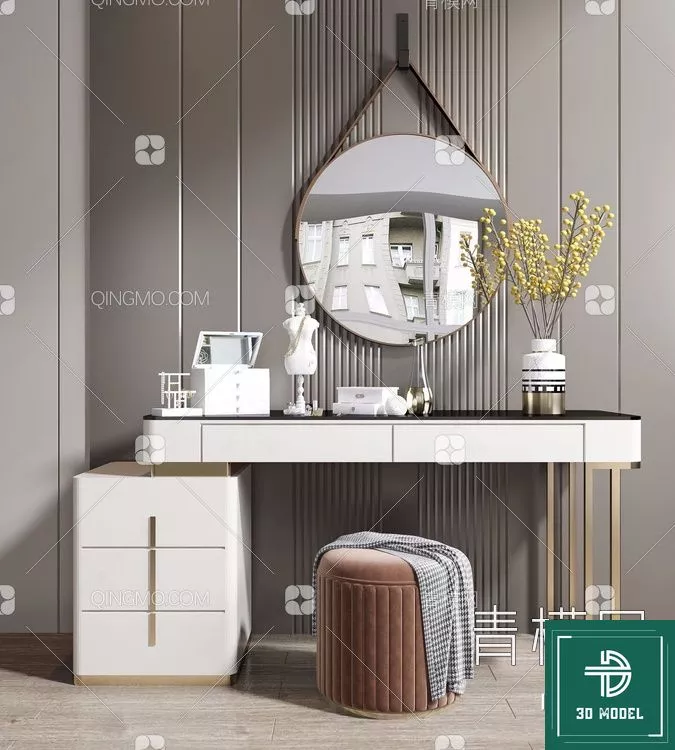 MODERN DRESSING TABLE - SKETCHUP 3D MODEL - VRAY OR ENSCAPE - ID07035