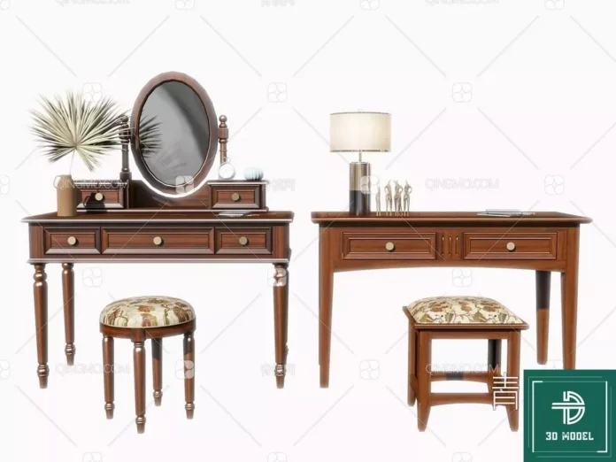 MODERN DRESSING TABLE - SKETCHUP 3D MODEL - VRAY OR ENSCAPE - ID07037