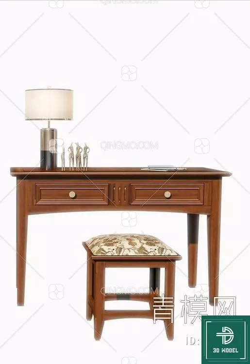 MODERN DRESSING TABLE - SKETCHUP 3D MODEL - VRAY OR ENSCAPE - ID07048