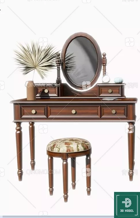 MODERN DRESSING TABLE - SKETCHUP 3D MODEL - VRAY OR ENSCAPE - ID07049