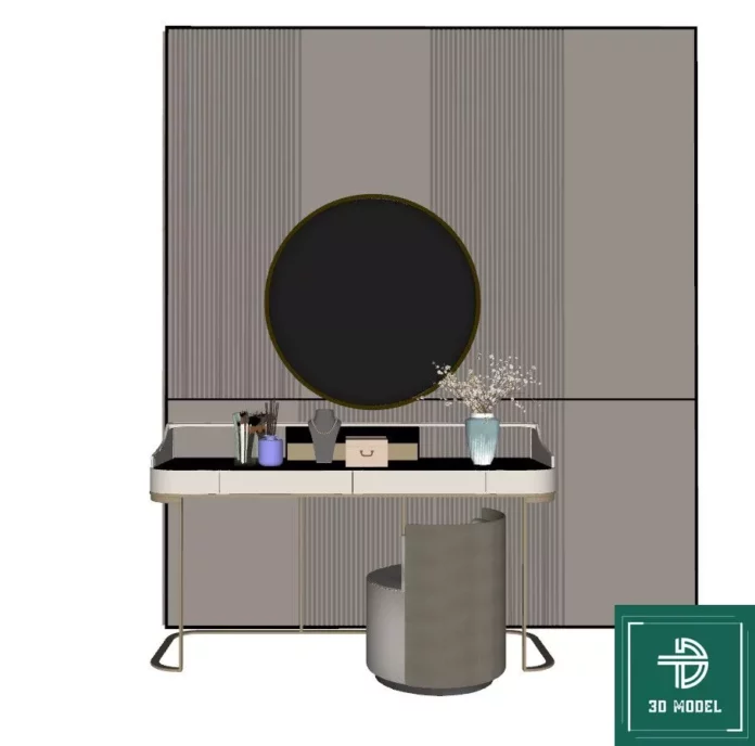 MODERN DRESSING TABLE - SKETCHUP 3D MODEL - VRAY OR ENSCAPE - ID07064