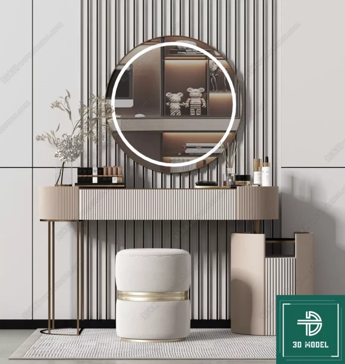 MODERN DRESSING TABLE - SKETCHUP 3D MODEL - VRAY OR ENSCAPE - ID07084