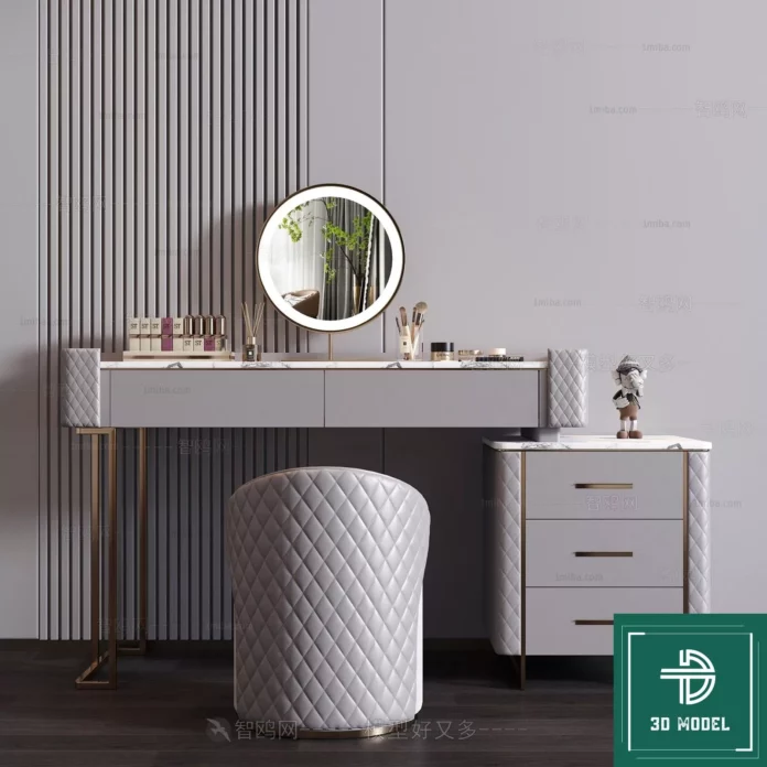 MODERN DRESSING TABLE - SKETCHUP 3D MODEL - VRAY OR ENSCAPE - ID07097