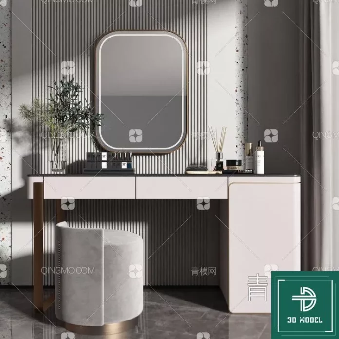 MODERN DRESSING TABLE - SKETCHUP 3D MODEL - VRAY OR ENSCAPE - ID07115