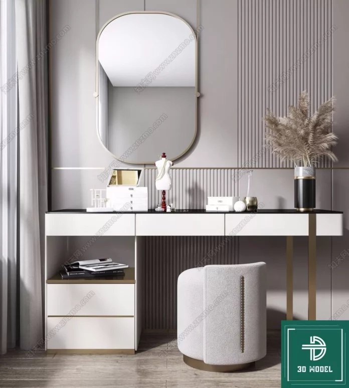 MODERN DRESSING TABLE - SKETCHUP 3D MODEL - VRAY OR ENSCAPE - ID07117