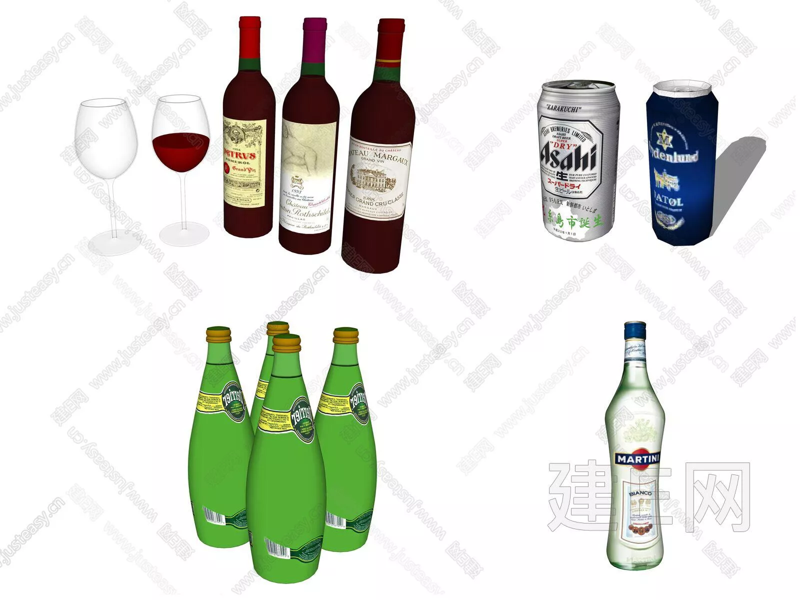 MODERN DRINDS AND FOOD - SKETCHUP 3D MODEL - ENSCAPE - 109920270